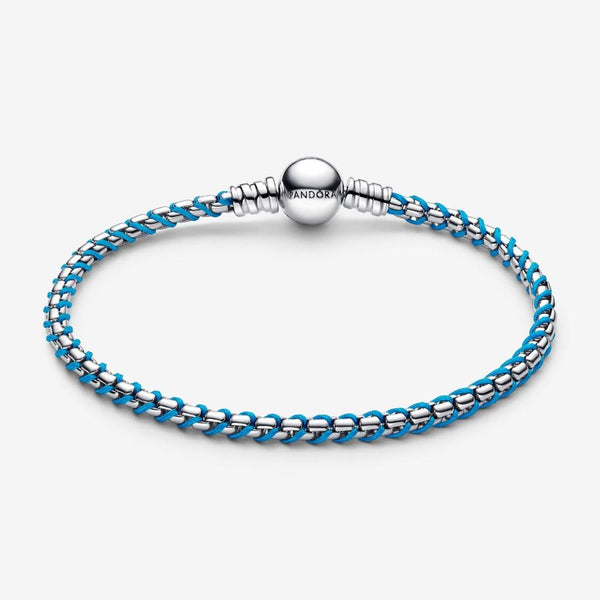 Bracciale Pandora Intreccio Tessuto Turchese 593816C01