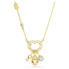 Swarovski Idyllia Necklace with Heart and Key in Yellow Gold Plated