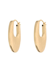 Orecchini Etrusca Ovali Martellati Placcati Oro Giallo 18 KT WSET00933.YG