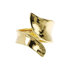 Anello Etrusca Contrarié Aperto Martellato WSET00330.YG-54