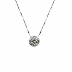 White Gold Magic Point Light Necklace with Diamonds
