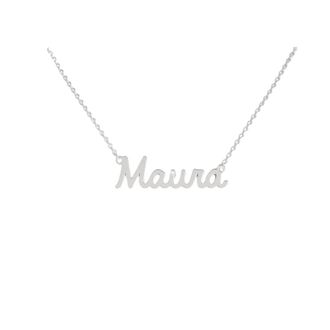 Collana Nome Maura In Acciaio 316 -