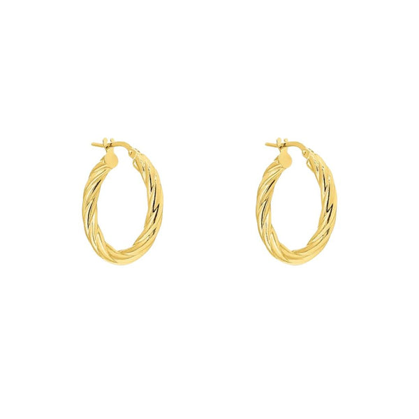Orecchini Stroili A Cerchio Toujours Oro Giallo 9 KT 15 mm 1418289