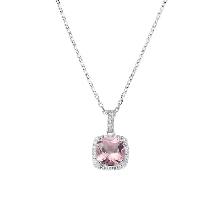 Amen Necklace with Pink Morganite and Zircons