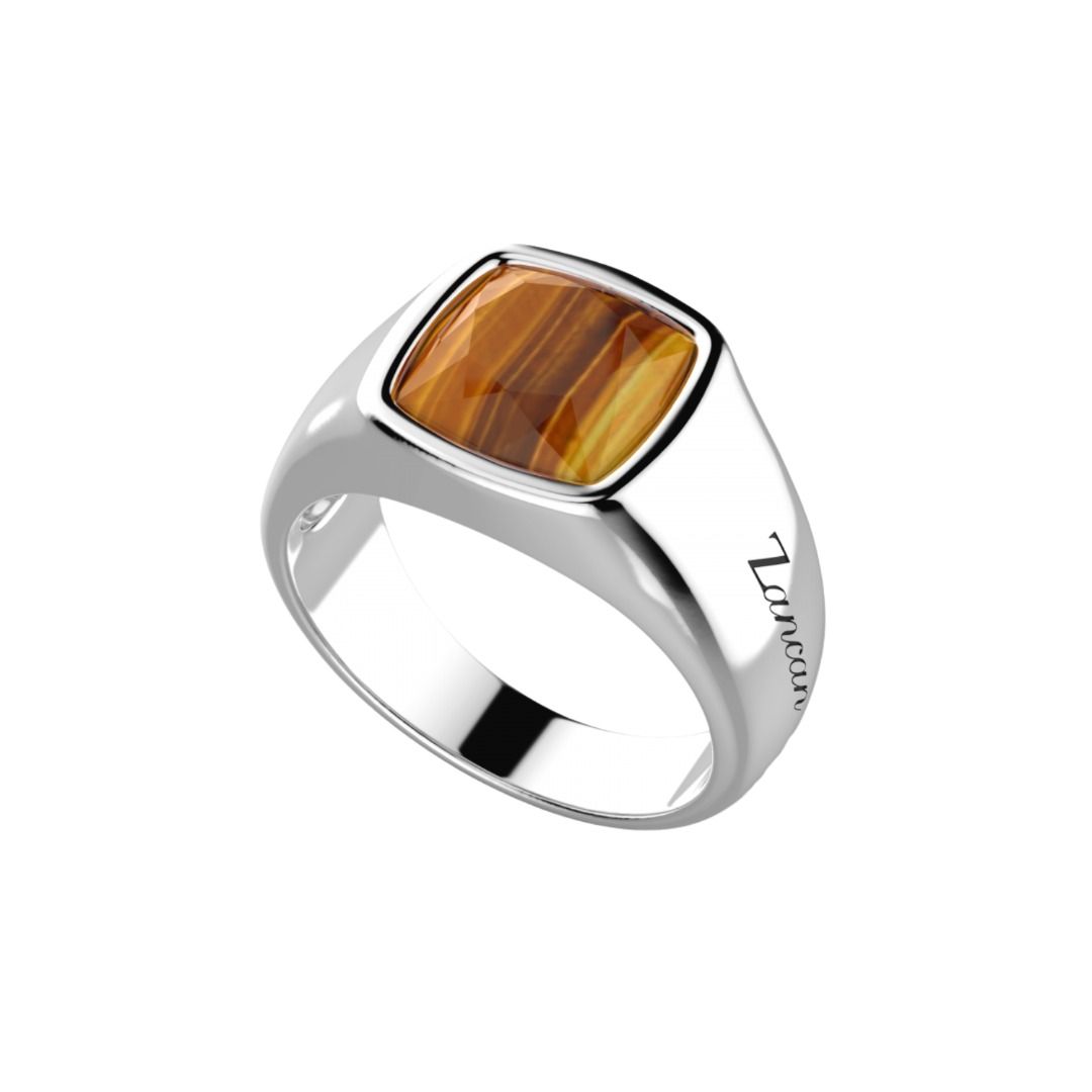 Anillo de plata Zancan con ojo de tigre