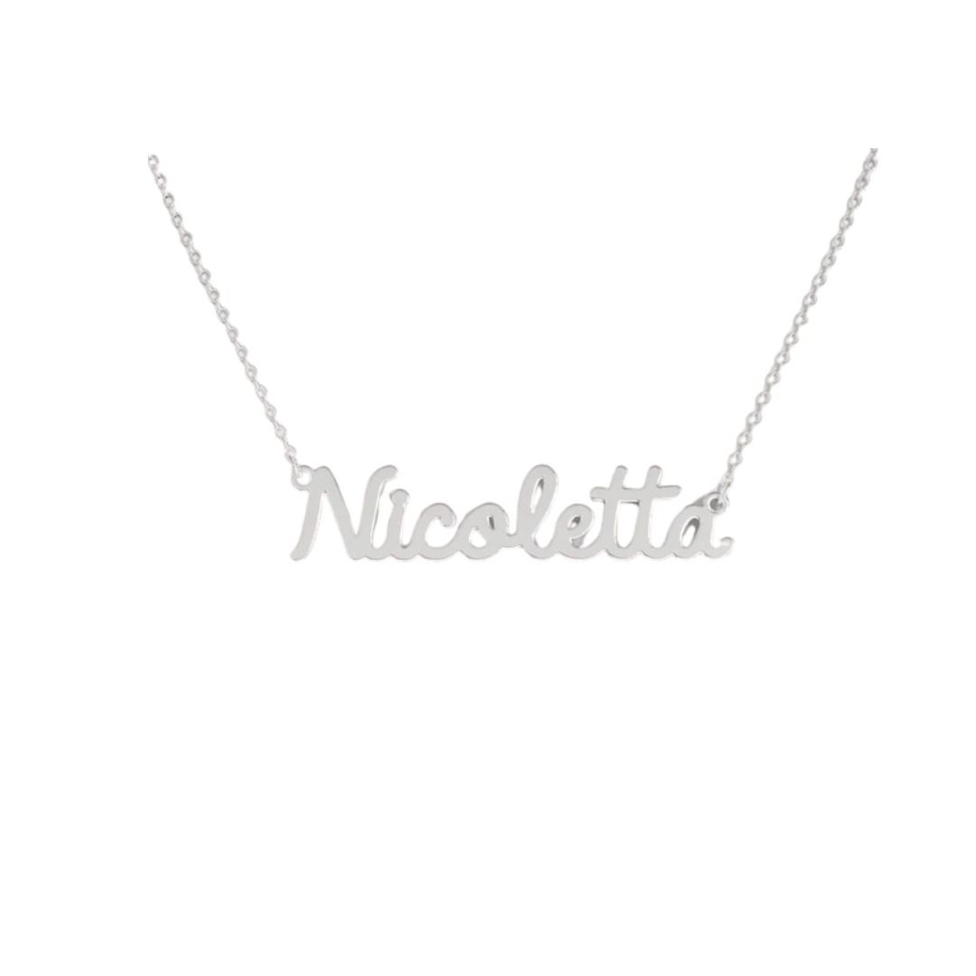 Collana Nome Nicoletta In Acciaio 316 -
