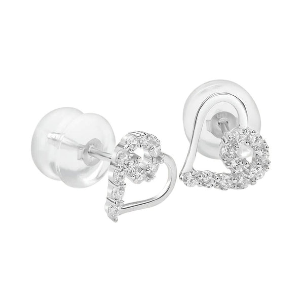 Orecchini Stroili Lobo Cuore Bon Ton Oro Bianco 9 KT 1400955