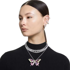 Collana Tennis Swarovski Matrix con Pietre Taglio Tondo, Placcata Rodio