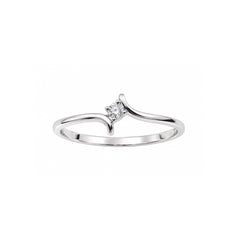 Anello Solitario Mirco Visconti Fantasia in Oro Bianco 18 KT e Diamante Naturale D307/10