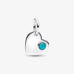Charm Pandora Corazón con Piedra Turquesa Diciembre