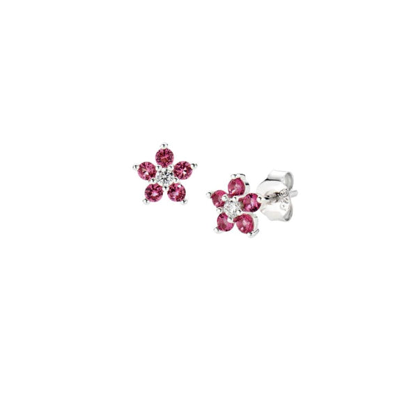 Orecchini Amen Fiore Con Petali Rosso Ciliegia ESTEBCIB
