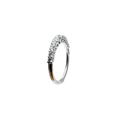 Anello Veretta Giorgio Visconti a Scalare in Oro Bianco 18 KT e Diamanti Naturali AB17053B