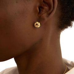 Stroili Lobo Knot Isabelle Yellow Gold 9 KT Earrings 1426958