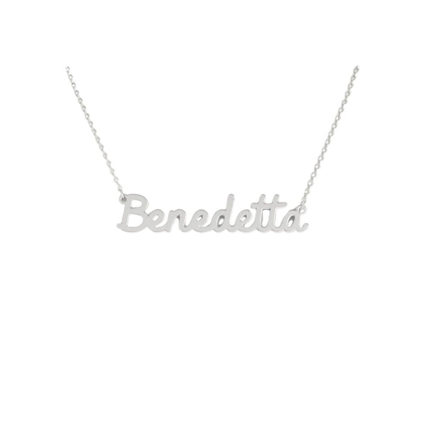 Collana Nome Benedetta In Acciaio 316 -