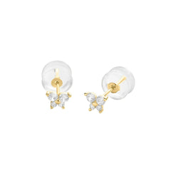 Orecchini Stroili Lobo Farfalla Bon Ton Oro Giallo 9 KT E Cubic Zirconia 1400567