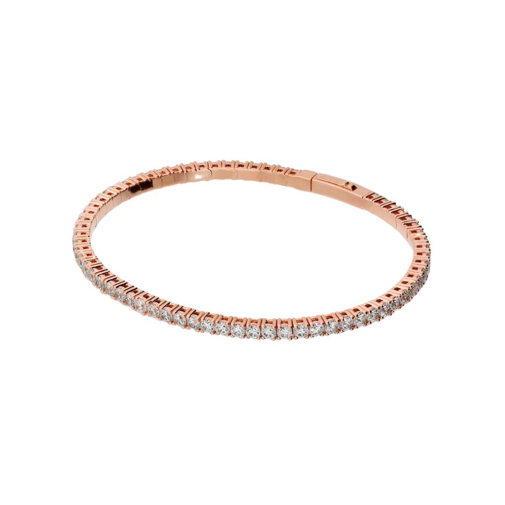 Bronzallure Tennis Memory Bracelet with Cubic Zirconia -