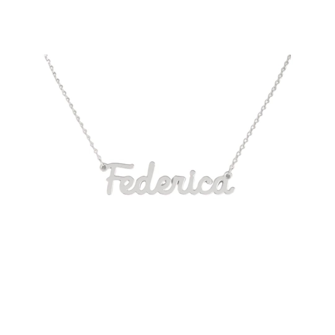 Collana Nome Federica In Acciaio 316
