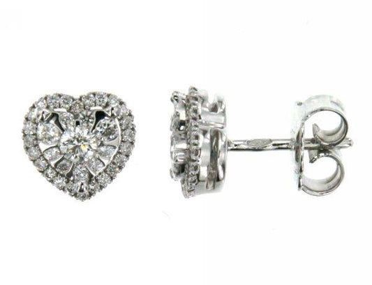Orecchini Mirco Visconti Cuori con Diamanti taglio Brillante
