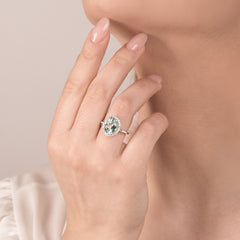 Anello Mirco Visconti Con Acquamarina Taglio Ovale e Diamanti LF437/20ACO