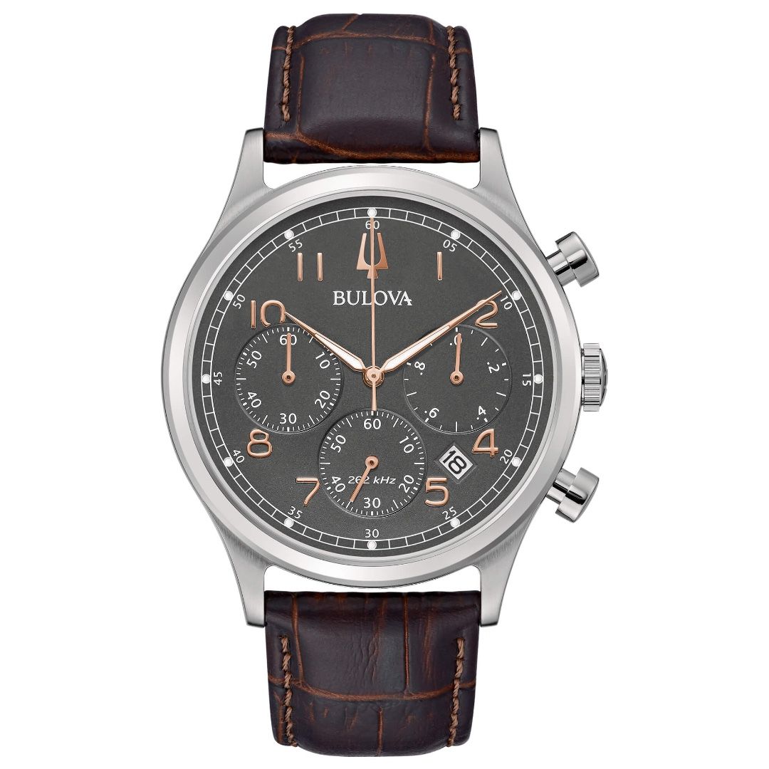 Orologio Bulova da Uomo Chrono High Precision con Cinturino Pelle -