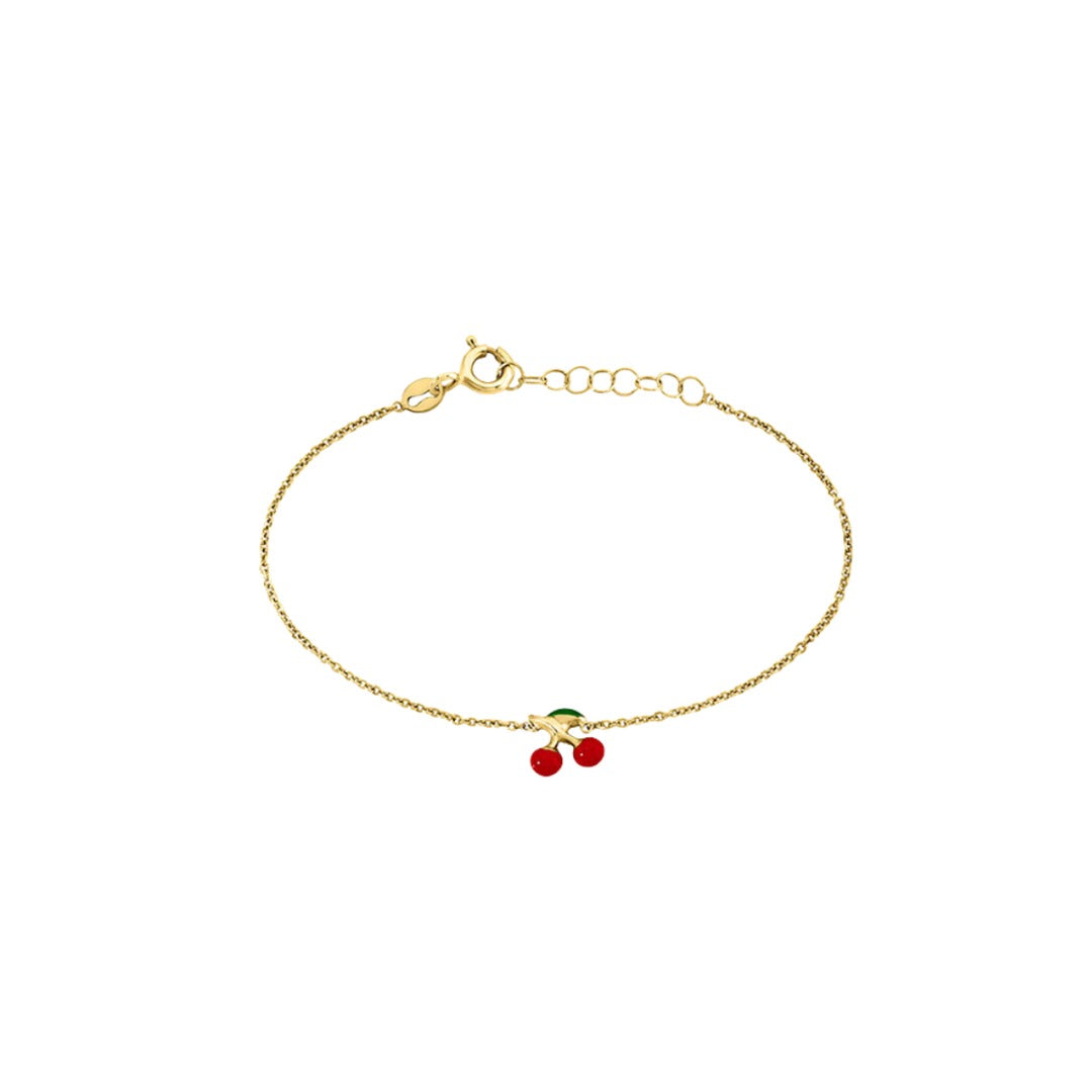 Bracciale Stroili Mon Petit Oro Giallo 9 KT con Ciliegie Smaltate 1438105