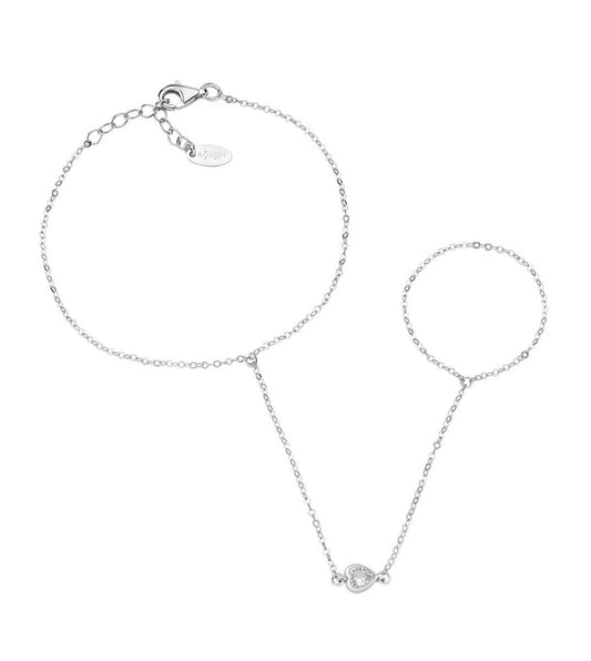 Amén Beso de Rodio con Circonita Blanca