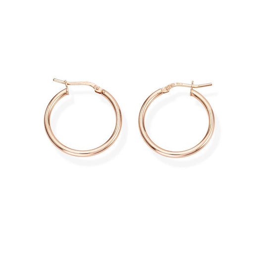 Pendientes de aro con rosas de 2 cm de Amén