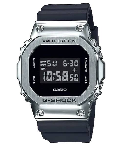 G-Shock Digital Watch with Steel Case and Silicone Strap