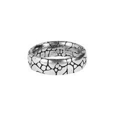 Albert M. Classic Snake Texture Band Ring
