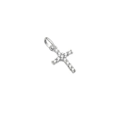 Ciondolo Stroili Croce Holy Oro Bianco 9 KT Cubic Zirconia 1411699