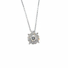 Collar de oro blanco Alfieri &amp; St. John con colgante de diamantes