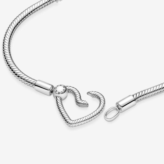Bracciale Pandora Con Chiusura A Cuore Componibile