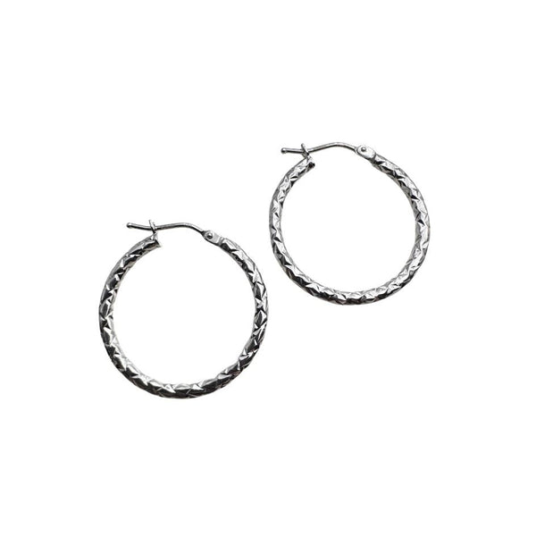Aros de oro blanco de 18 quilates