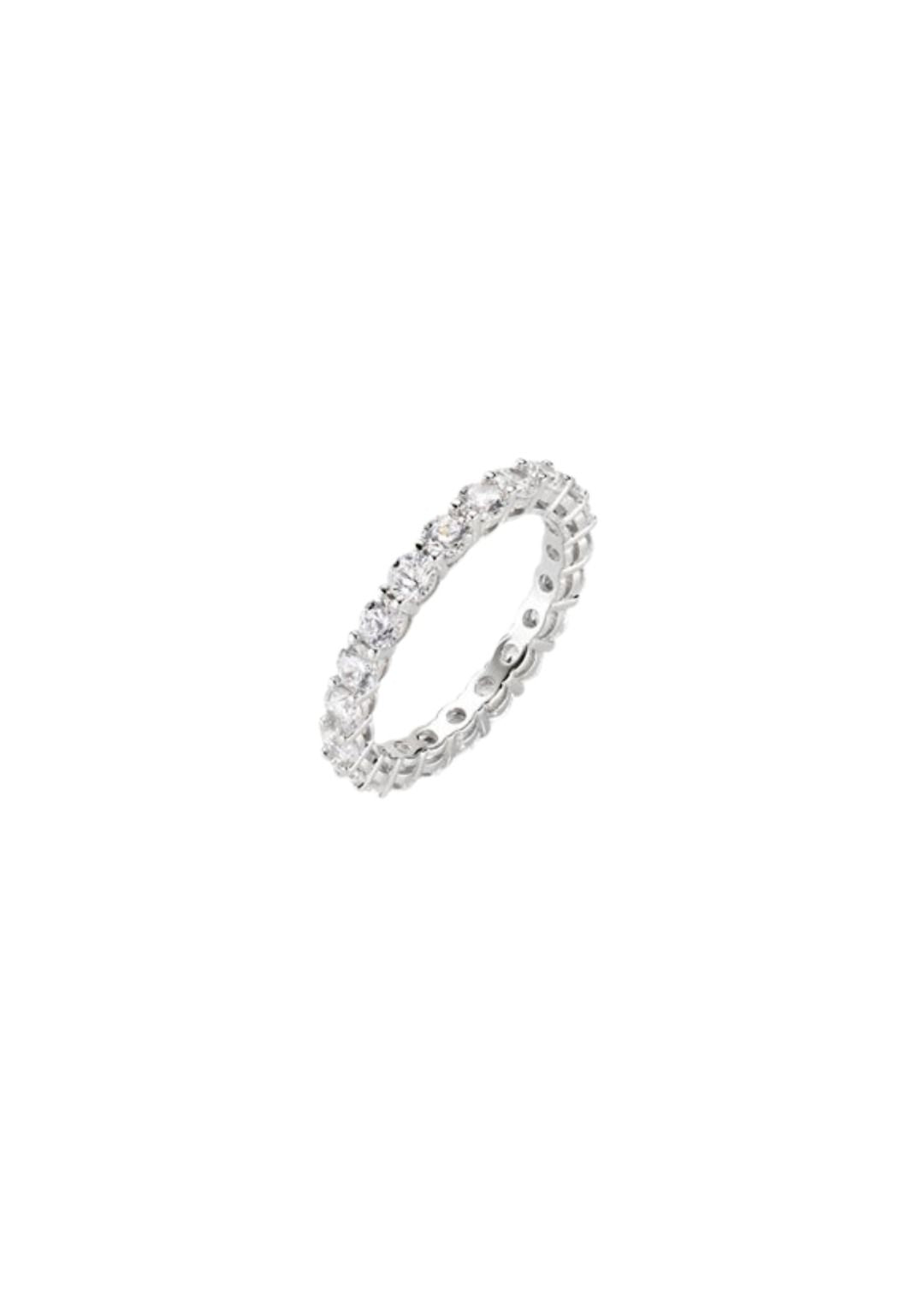 Anello Amen Donna Diamonds Veretta Con Zirconi Bianchi Taglio Rotondo