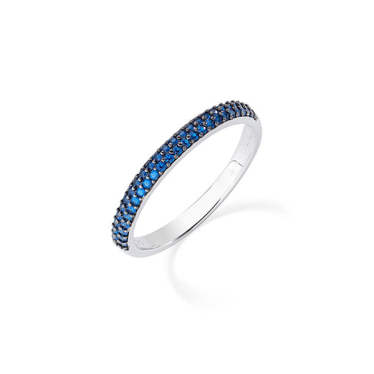 Anello Amen Fedina Con Zirconi Blu
