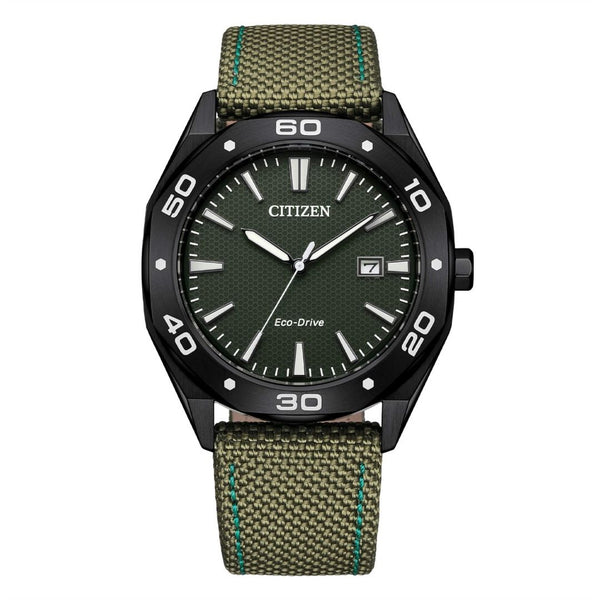 Orologio Citizen Da Uomo Active Con Cinturino In Tessuto Verde BM7635-01X