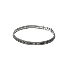 Bracciale Albert M. Con Catena Spiga E Spinello Nero WSOX00085.BS