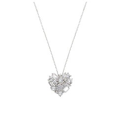 Amen Diamond Silver Necklace With White Zircons CLCUSCOBBZ