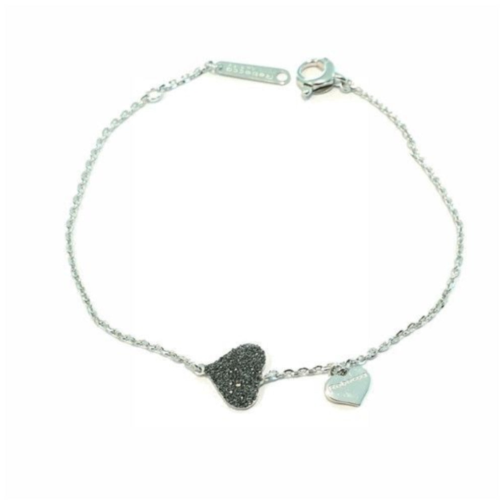 Pulsera Rebecca Jolie con corazón en plata y polvo de diamante