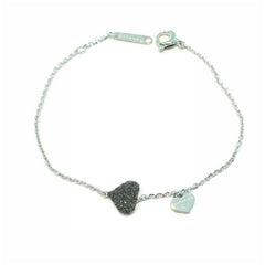 Pulsera Rebecca Jolie con corazón en plata y polvo de diamante