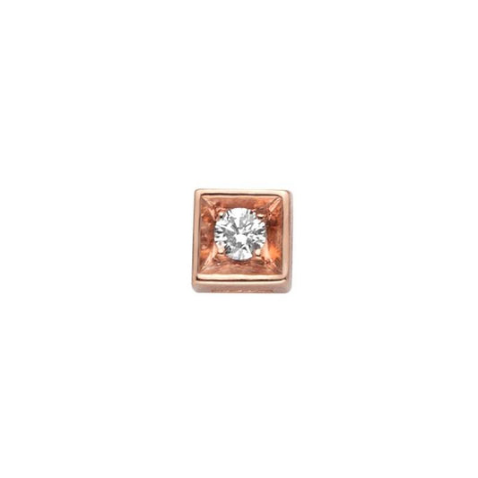 Elements Charm in Oro Rosa 18k e Diamante