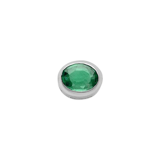 Elements Cromie Oval in White Gold and Emerald