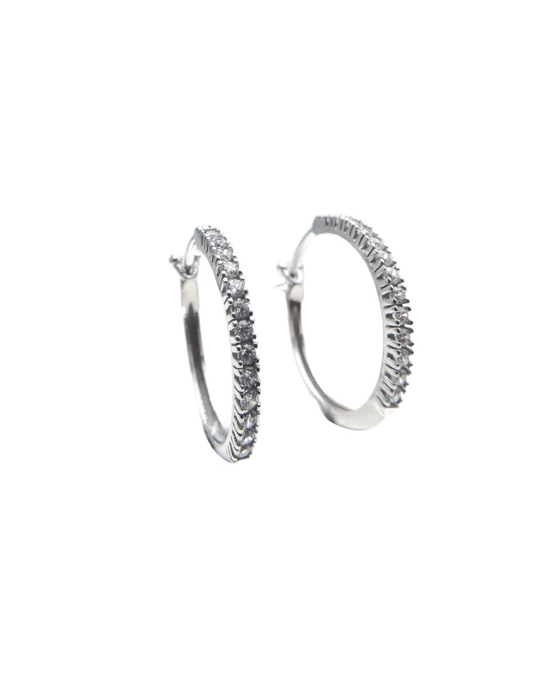 Cerchietti in Oro Bianco 18 KT con Zirconi