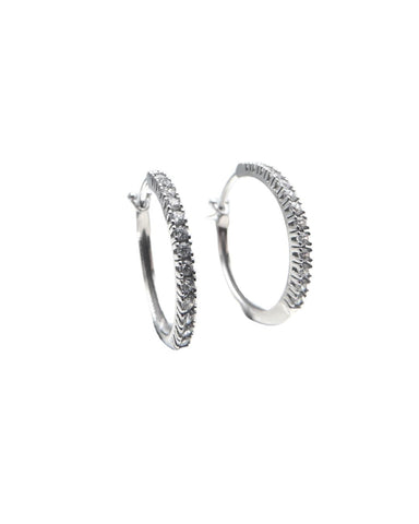 Cerchietti in Oro Bianco 18 KT con Zirconi