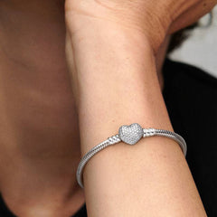 Bracciale Pandora Con Chiusura A Cuore Pavè 590727CZ