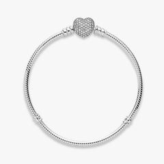 Bracciale Pandora Con Chiusura A Cuore Pavè 590727CZ