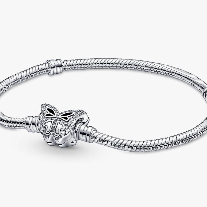 Pandora Bracelet With Butterfly Clasp