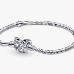Pandora Bracelet With Butterfly Clasp