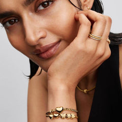 Pandora Mini Sun Charm Diamond Effect Yellow Gold Finish