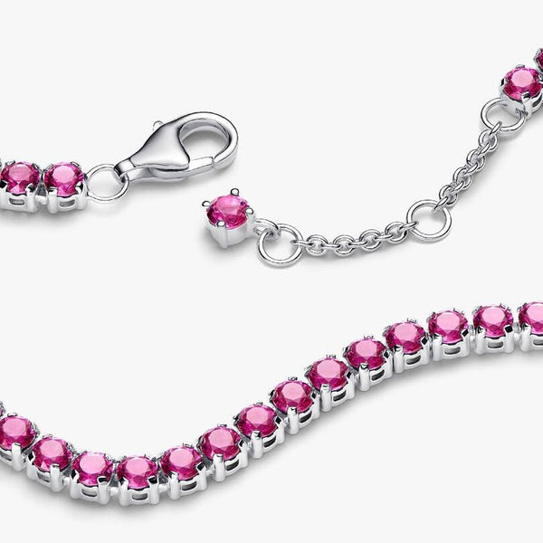Bracciale Pandora Tennis Cristalli Rosa Scuro 591469C04